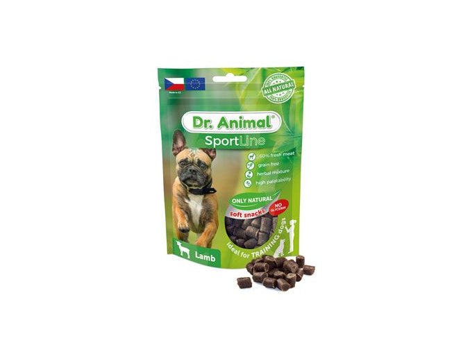 Pochoutka Dr. Animal Sportline jehněčí 100g