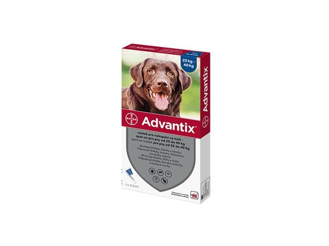 Advantix Spot On 1x4ml pro psy nad 25-40kg (1 pipeta)