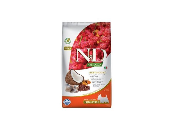 N&D Quinoa DOG Skin & Coat Herring &Coconut Mini 800g