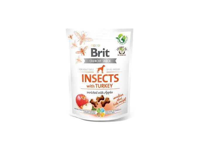 Brit Care Dog Crunchy Crack. Insec. Turkey Apples 200g