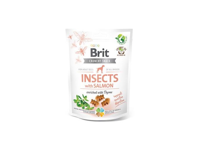 Brit Care Dog Crunchy Crack. Insec. Salmon Thyme 200g