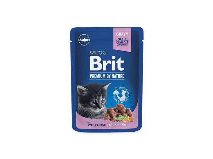 Brit Premium Cat kapsa White Fish for Kitten 100g