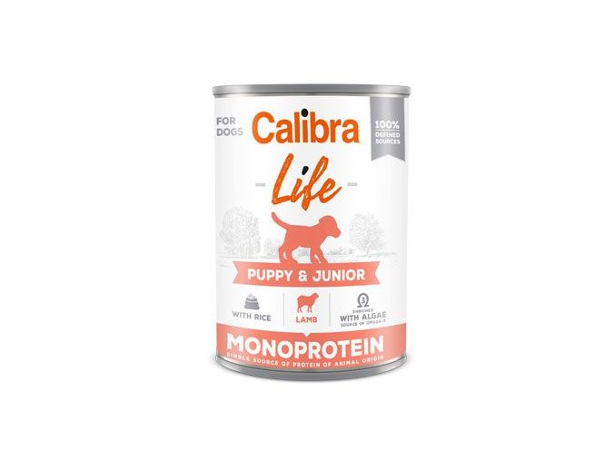 Calibra Dog Life  konz.Puppy&Junior Lamb&rice 400g