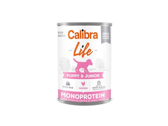 Calibra Dog Life  konz.Puppy&Junior Chicken&rice 400g