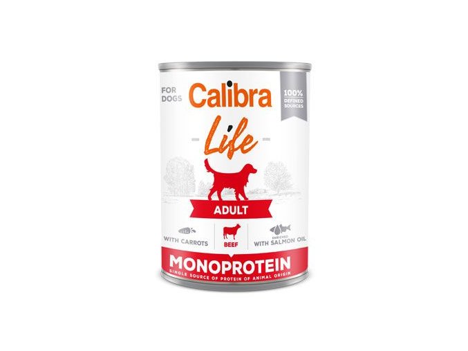 Calibra Dog Life  konz.Adult Beef with carrots 400g