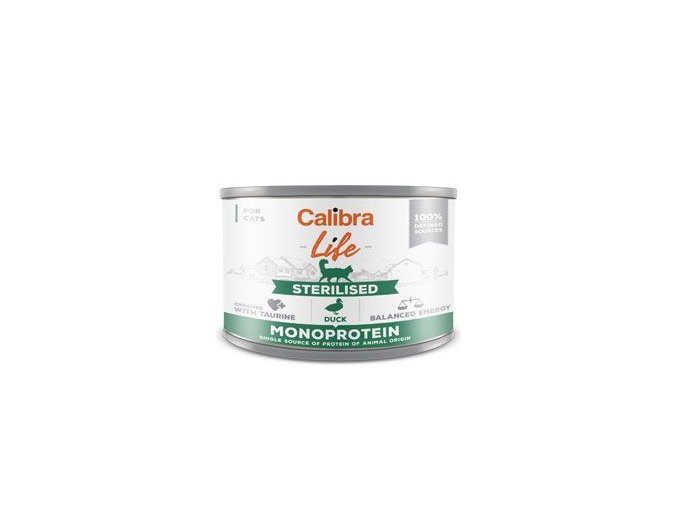 Calibra Cat Life  konz.Sterilised Duck 200g