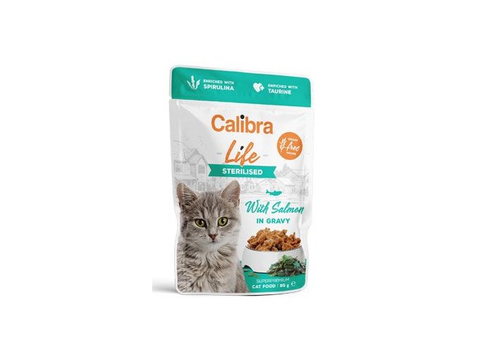 Calibra Cat Life kapsa Sterilised Salmon in gravy 85g