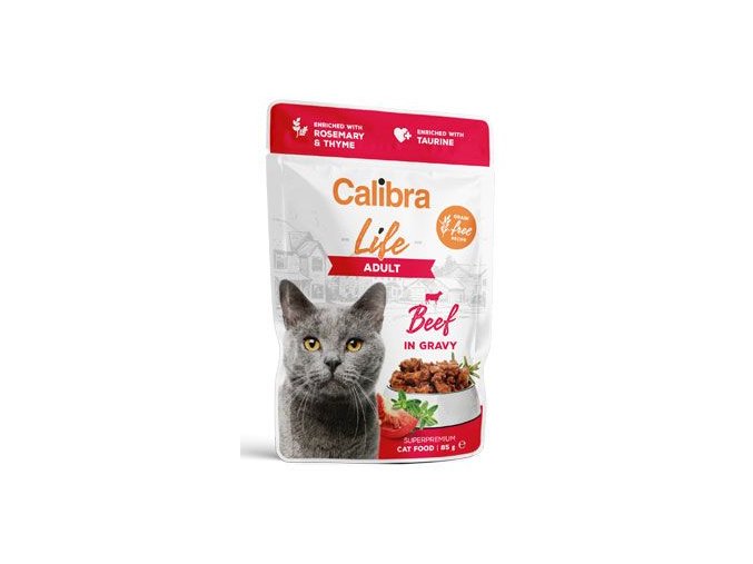 Calibra Cat Life kapsa Adult Beef in gravy 85g