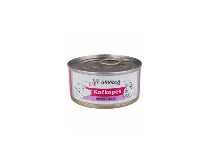 All Animals kočkopes Steak z hovězí svaloviny 100g