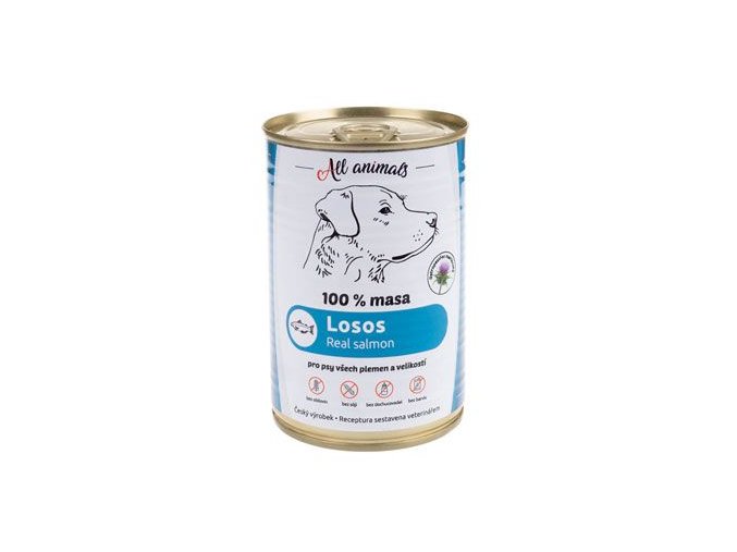 All Animals DOG losos mletý 400g