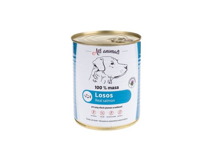 All Animals DOG losos mletý 800g