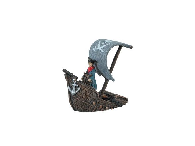 Akvarijní dekorace Pirátská loď 17cm Zolux
