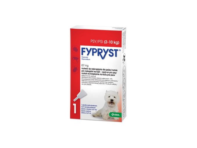 Fypryst Spot-on Dog S sol 1x0,67ml (2-10kg)