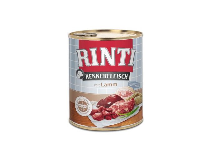 Rinti Dog Kennerfleisch konzerva jehně 800g