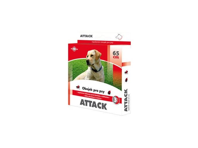 Attack obojek antiparazitární 65cm pes