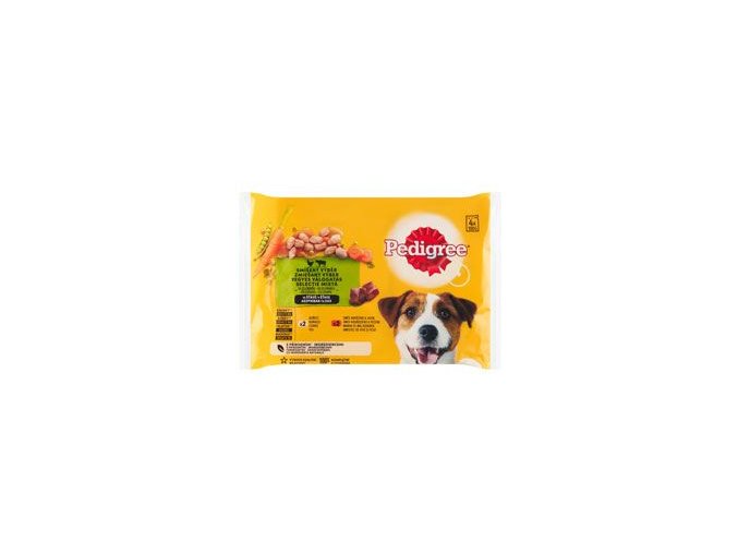 Pedigree kapsa Adult kuře+zelenina/hovězí+zel 2+2x100g