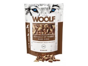 WOOLF pochoutka Rabbit and Cod Triangle 100g