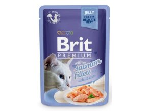 Brit Premium Cat D Fillets in Jelly with Salmon 85g