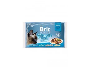 Brit Premium Cat D Fillets in Gravy Dinner Plate 340g