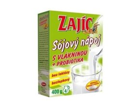 Nápoj Zajíc sojový s vlákninou+probiotik 400g krabička