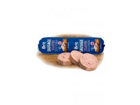 Brit Sausage Chicken & White Fish 800g New