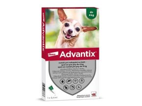 Advantix Spot On 1x0,4ml pro psy do 4kg (1 pipeta)