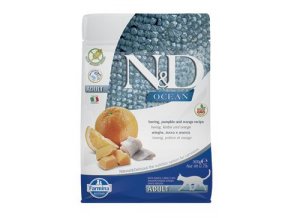 N&D OCEAN CAT Adult Herring, Pumpkin & Orange 300g