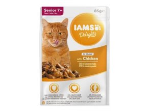 Iams Cat Senior Kuře v omáčce kapsa 85g