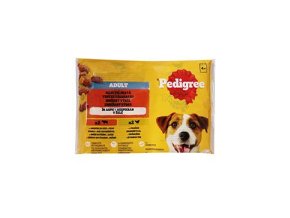 Pedigree kapsa Adult hovězí/drůbeží v želé 4x100g