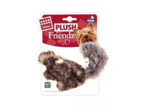 Hračka pes GiGwi Plush Friendz veverka šedá plyš