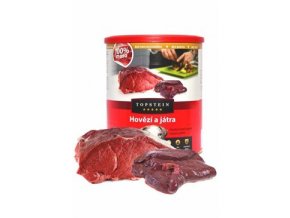 Topstein Hovězí s játry v plechu 800 g