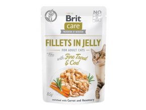 Brit Care Cat Fillets in Jelly with Trout&Cod 85g