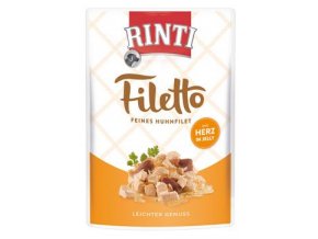 Rinti Dog Filetto kapsa kuře+kuřecí srdce v želé 100g