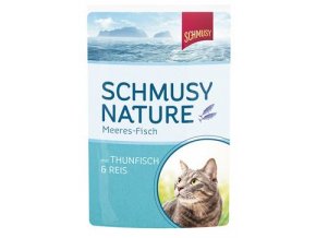 Schmusy Cat kapsa Fish tuňák+rýže 100g