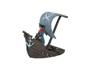 Akvarijní dekorace Pirátská loď 17cm Zolux