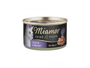 Miamor Cat Filet konzerva tuňák+kalamáry v želé 100g