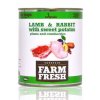 Farm Fresh Dog Lamb&Rabbit+Sw.Potatoes&Plum konz 800g