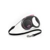Vodítko FLEXI Black Design M lanko 5m/20kg růžová NEW