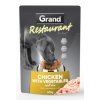 GRAND kaps. deluxe pes Restaur. kuřecí, zel. 300g