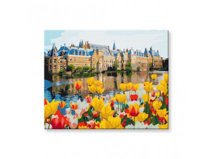 Festés számok szerint - Palota tulipánokkal
