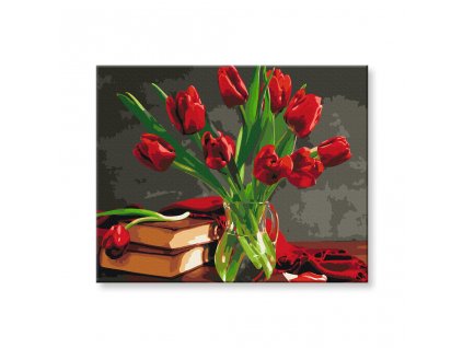 Festés számok szerint - Piros tulipánok