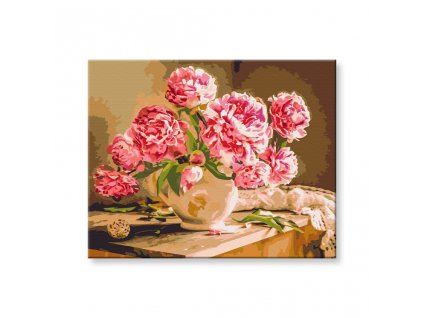 Festés számok szerint - Pünkösdi rózsa vázában