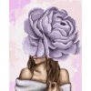 Gyémántszemes kirakó - Lány pünkösdi rózsavirággal