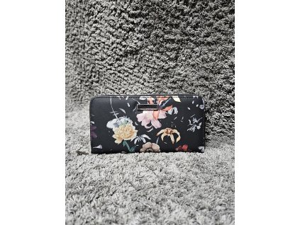 Romina&Co tavaszi virágos pénztárca "fekete"