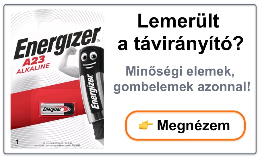 Elemek, gombelemek távirányítókhoz