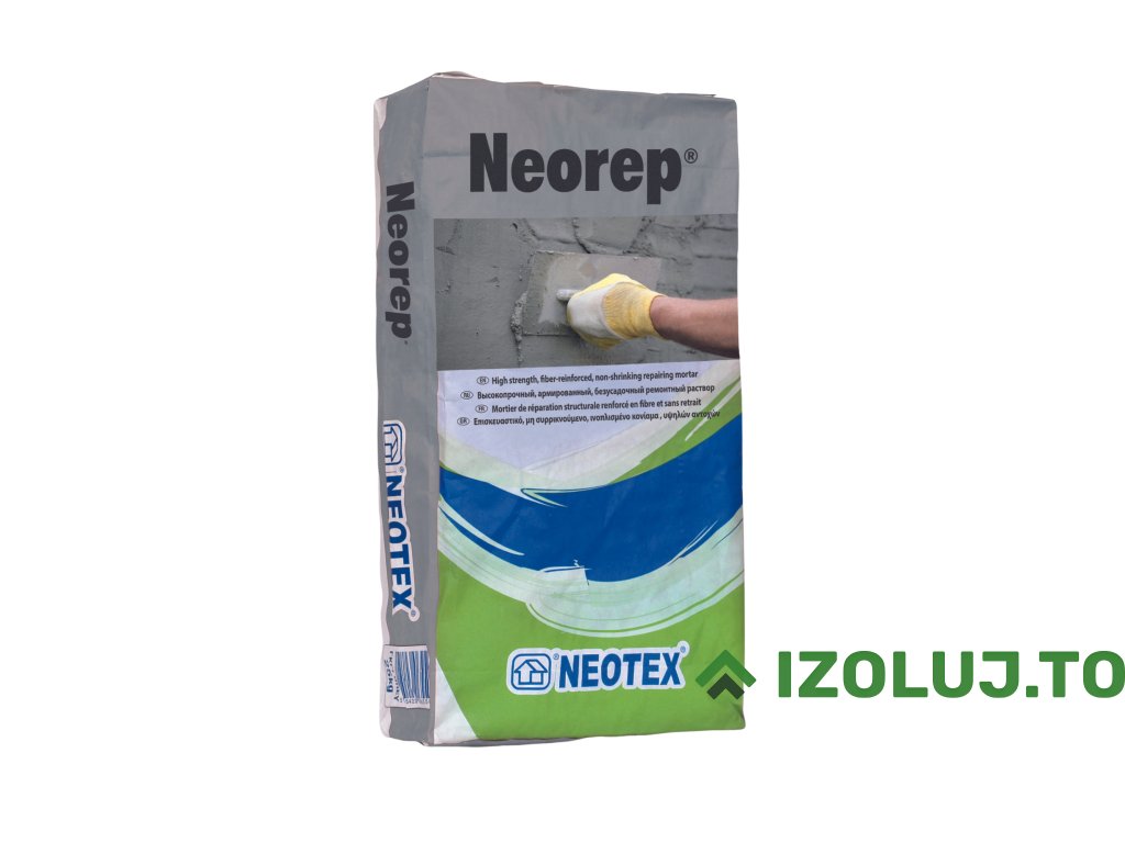 Neorep – szálerősítésű cementkötésű betonjavító habarcs (Csomagolás 25 kg-os zsák)