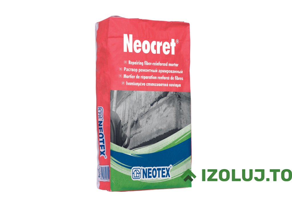 Neocret – cementkötésű szálerősített javítóhabarcs egyszerű javításokhoz (Csomagolás 5 kg)