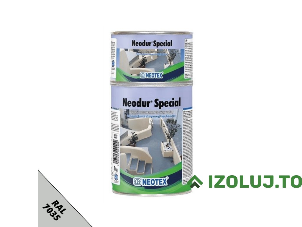 Neodur Special – poliuretán padlóbevonat (Csomagolás 1 kg, Színes Világosszürke (7035))