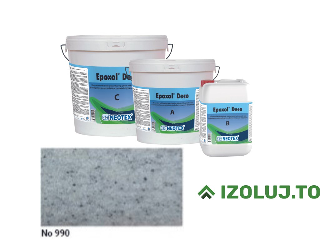 Epoxol Deco – dekor gránit epoxi öntőgyanta szett (Csomagolás 27 kg (A+B+C), Színes Gránit NO 940)