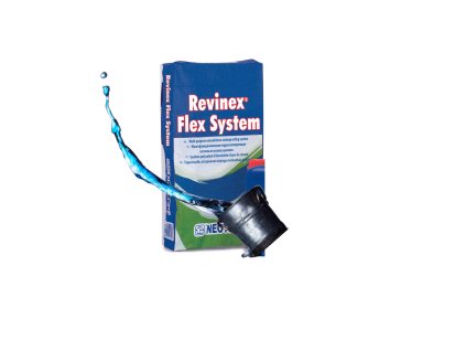 Revinex Flex - cementkötésű vízszigetelő rendszer (Rendszer Revinex Flex 25 kg + Revinex Flex ES 12 kg, Színes Szürke)
